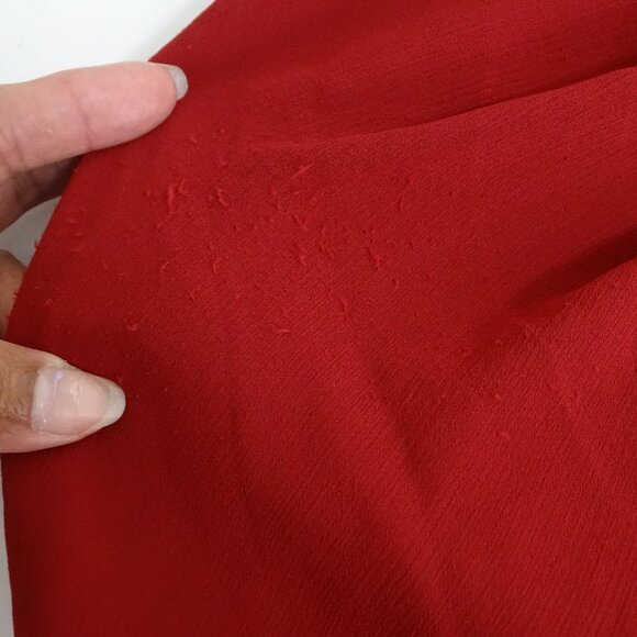 Watters and Watters Red Sleeveless Formal Gown Ruffle Women Size 10 Floor Length - Picture 11 of 12